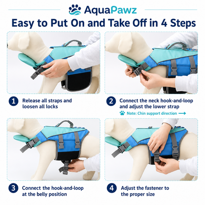 AquaPawz™ Rescue Grip Dog Life Jacket