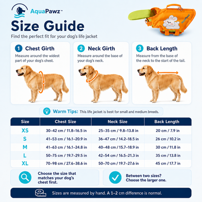 AquaPawz™ Rescue Grip Dog Life Jacket
