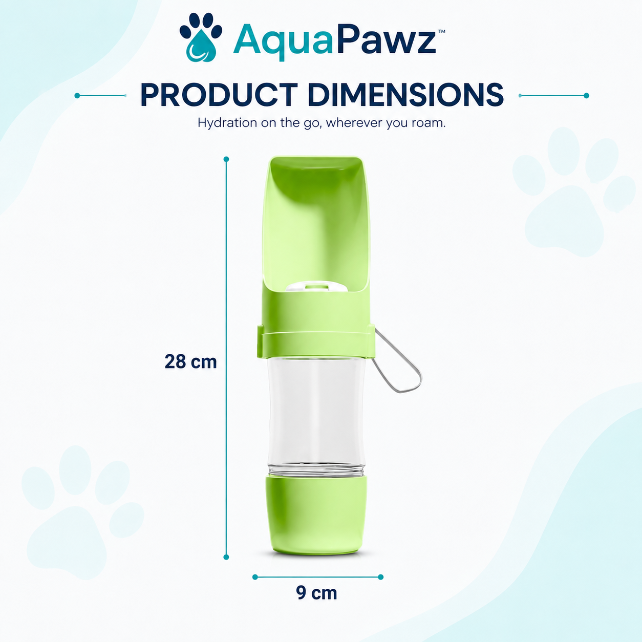 AquaPawz™ 2-in-1 Travel Water Bottle &amp; Food Dispenser