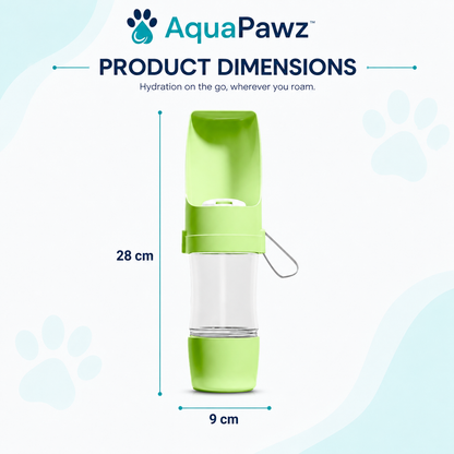 AquaPawz™ 2-in-1 Travel Water Bottle &amp; Food Dispenser