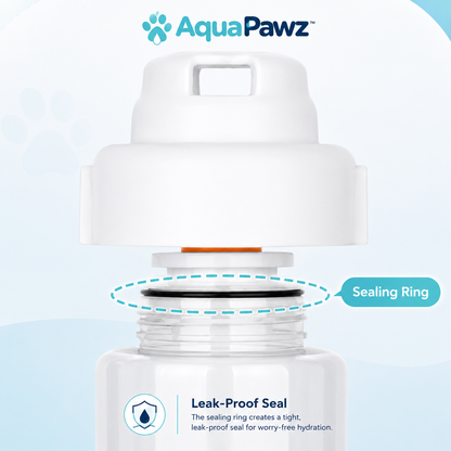 AquaPawz™ 2-in-1 Travel Water Bottle &amp; Food Dispenser