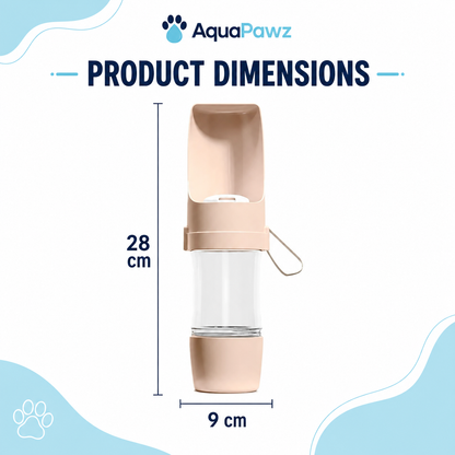 AquaPawz™ 2-in-1 Travel Water Bottle &amp; Food Dispenser