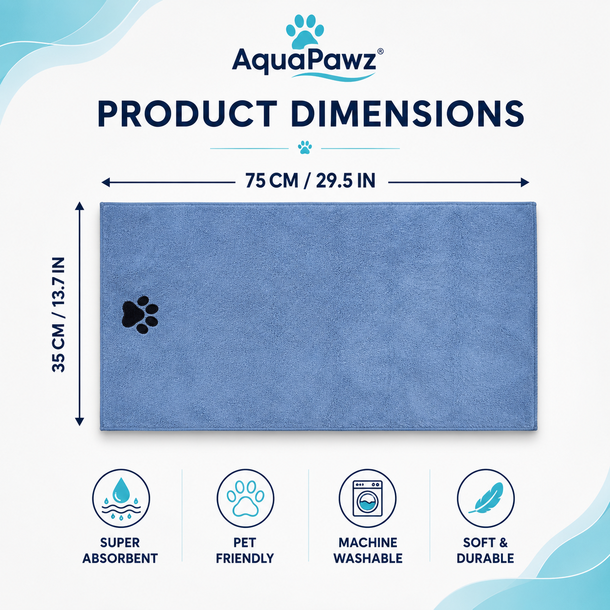 AquaPawz™ Quick-Dry Pet Towel