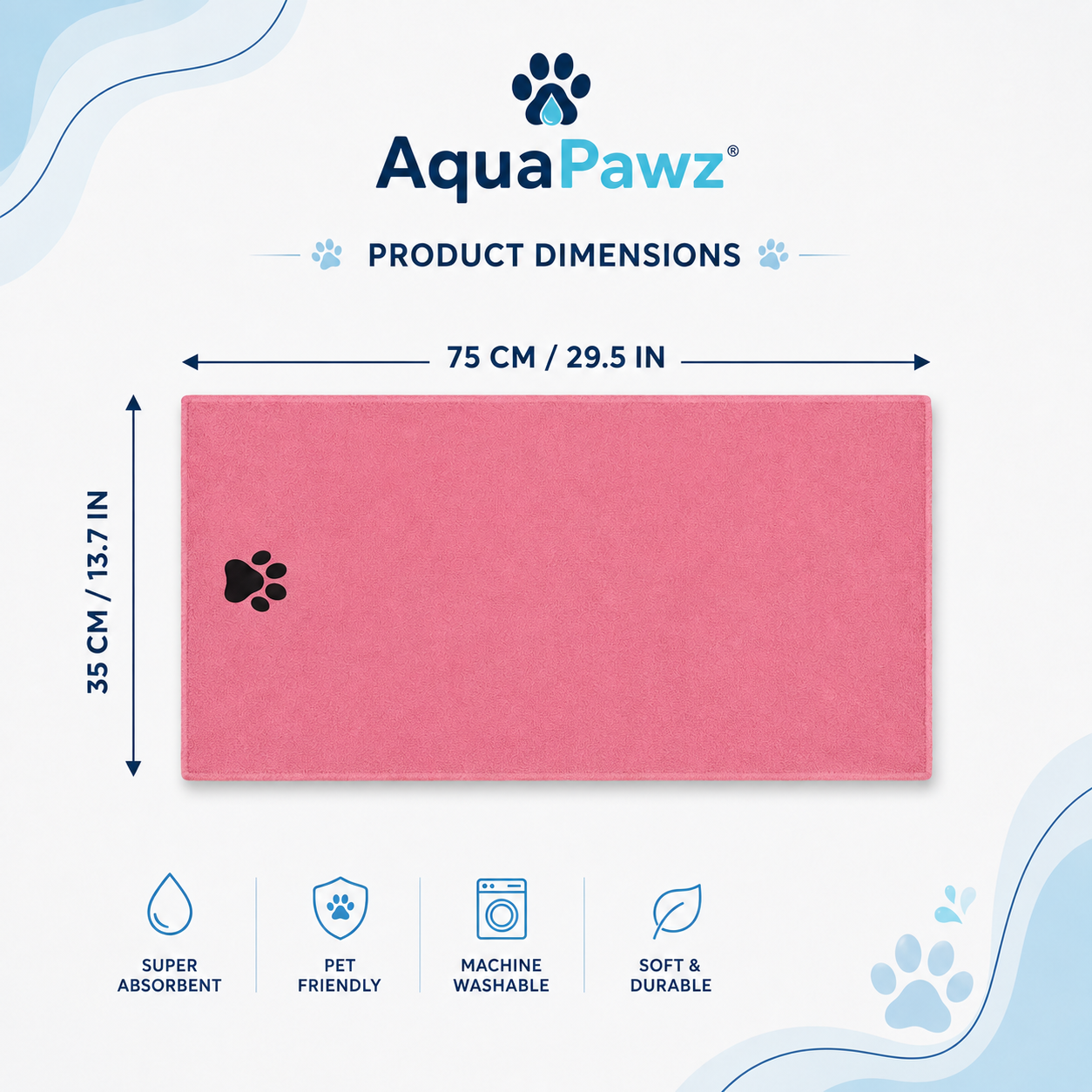 AquaPawz™ Quick-Dry Pet Towel