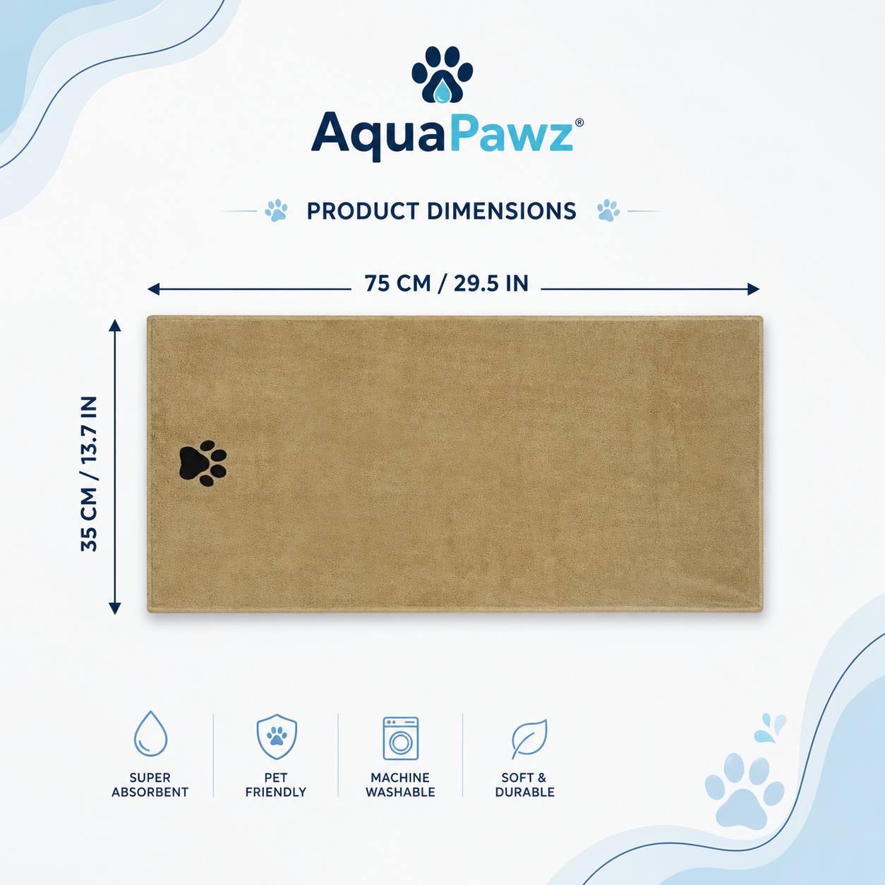 AquaPawz™ Quick-Dry Pet Towel
