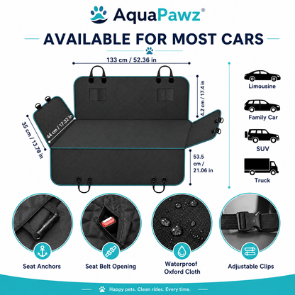 AquaPawz™ Back Seat Hammock Car Cover