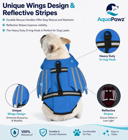 AquaPawz™ Reflect Pro Dog Life Jacket