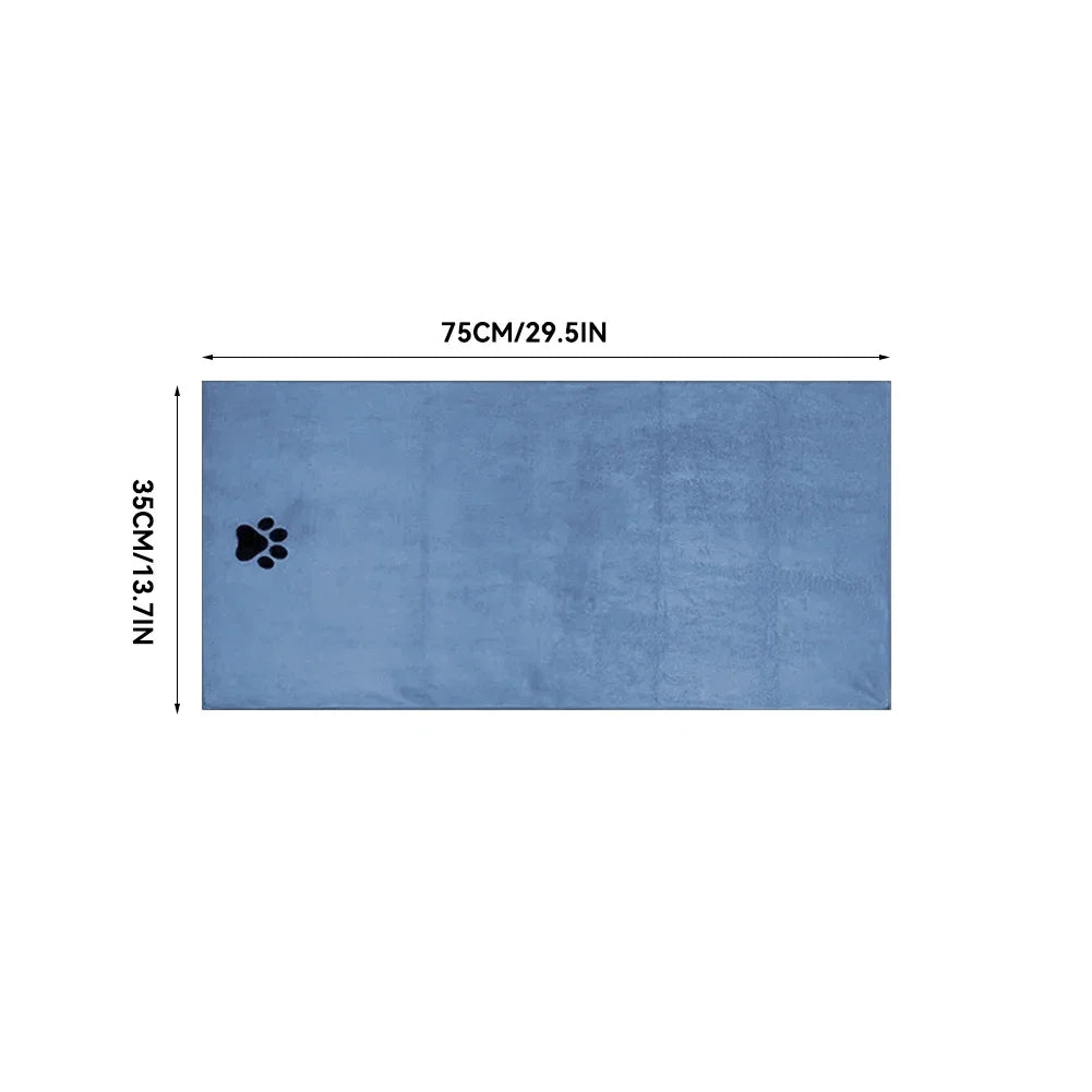 AquaPawz Quick-Dry Pet Towel in Blue