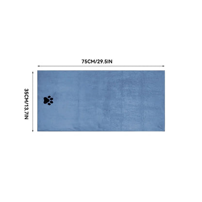 AquaPawz Quick-Dry Pet Towel in Blue