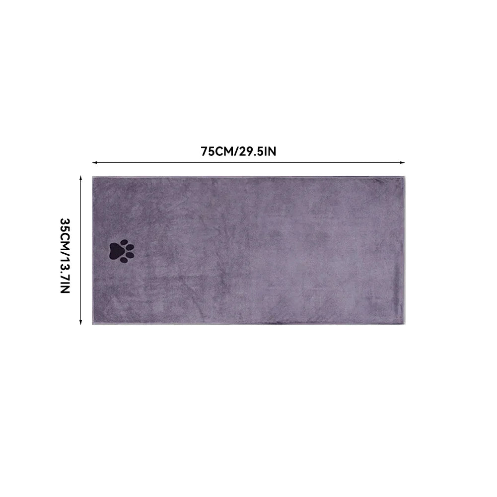 AquaPawz Quick-Dry Pet Towel in Grey