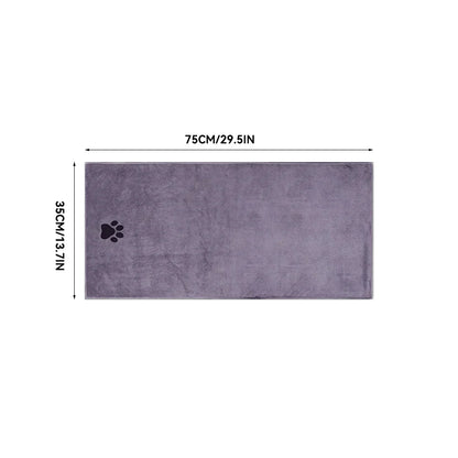 AquaPawz Quick-Dry Pet Towel in Grey