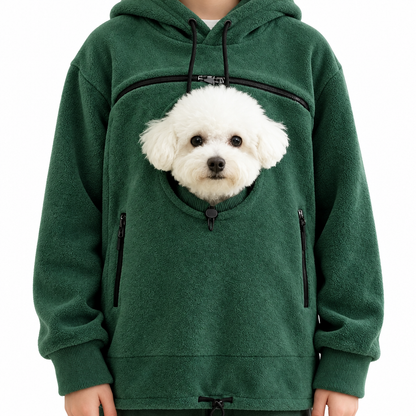 PupPocket Cozy Carrier Hoodie — Green