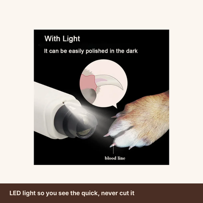Nail grinder with LED light
